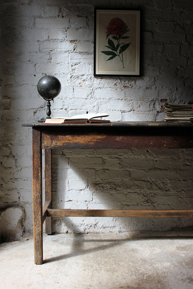 A Charming Mid-19thC Provincial Stained Pine Farmhouse Table c.1840-50