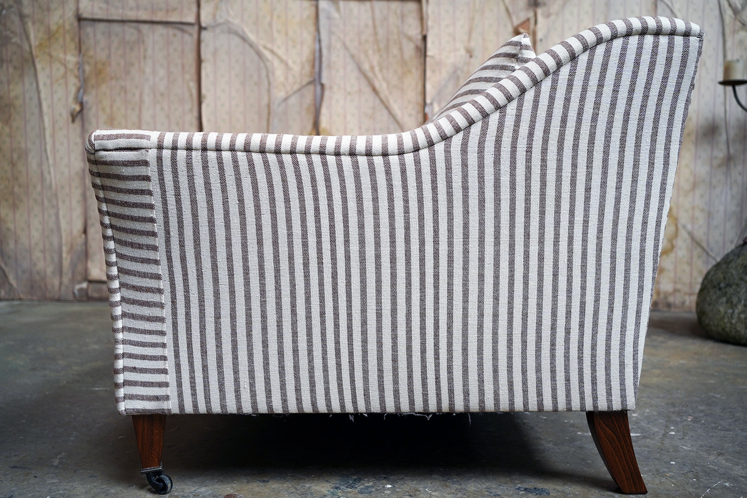 A Contemporary Recoire Franceis Three-Seater Sofa Upholstered in Guy Goodfellow