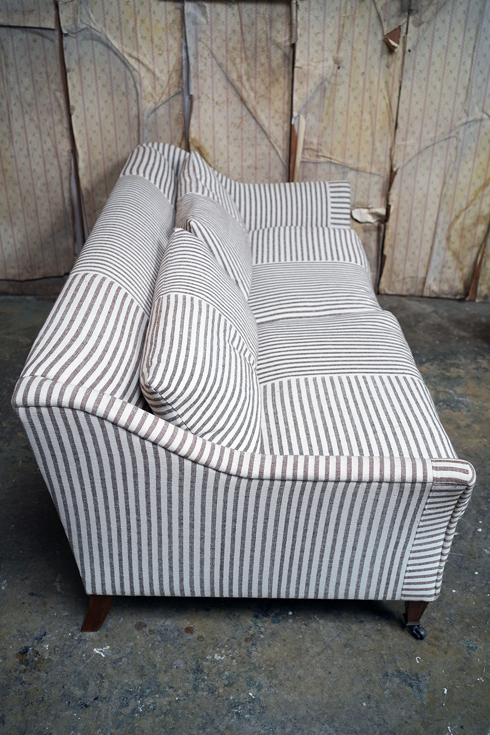 A Contemporary Recoire Franceis Three-Seater Sofa Upholstered in Guy Goodfellow