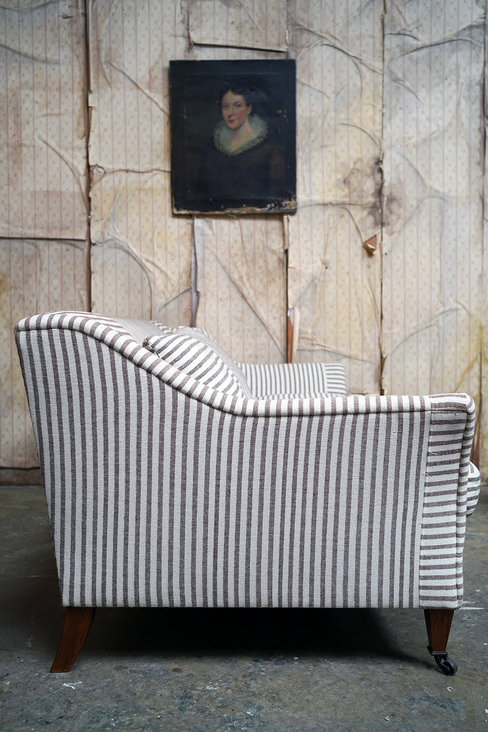 A Contemporary Recoire Franceis Three-Seater Sofa Upholstered in Guy Goodfellow