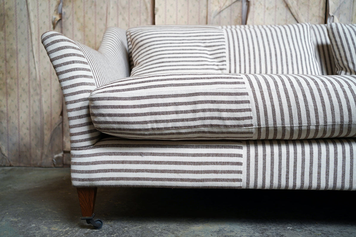 A Contemporary Recoire Franceis Three-Seater Sofa Upholstered in Guy Goodfellow