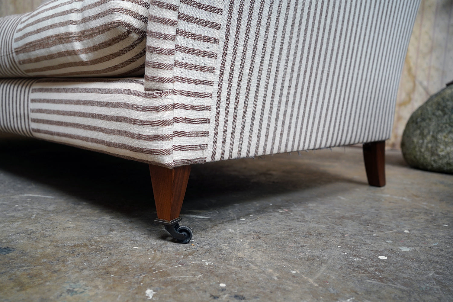 A Contemporary Recoire Franceis Three-Seater Sofa Upholstered in Guy Goodfellow