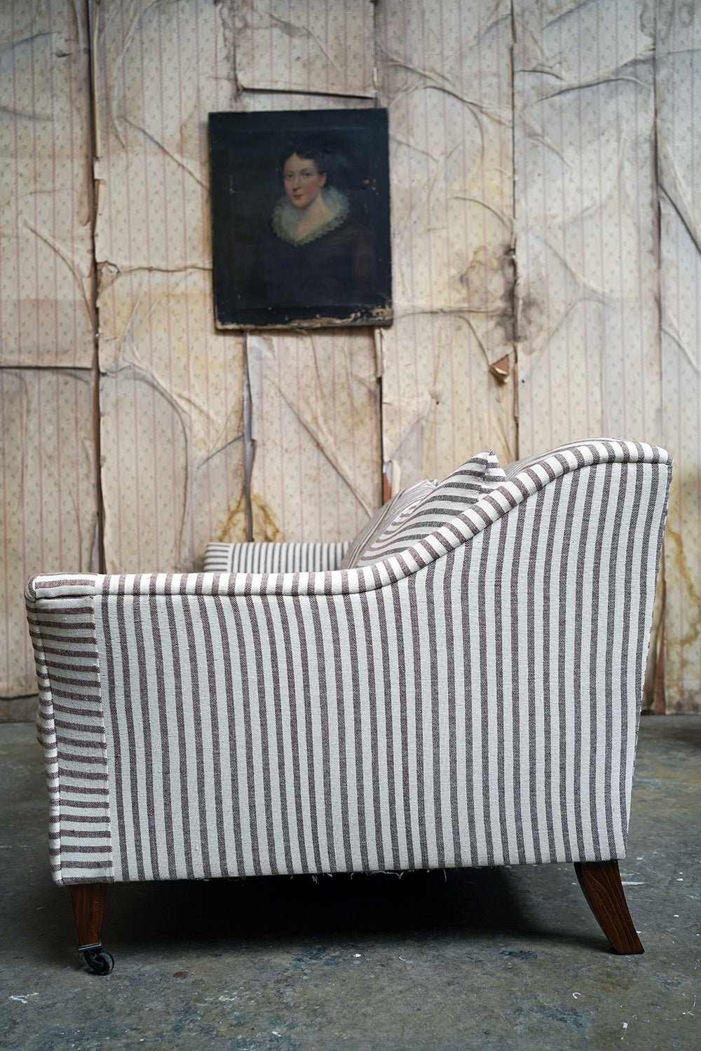 A Contemporary Recoire Franceis Three-Seater Sofa Upholstered in Guy Goodfellow