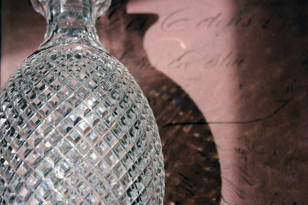 A Fine Regency Cut Glass & Silver Plate Decanter c.1810