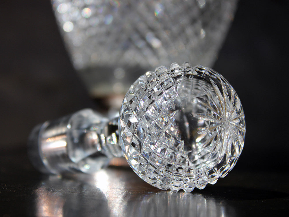 A Fine Regency Cut Glass & Silver Plate Decanter c.1810