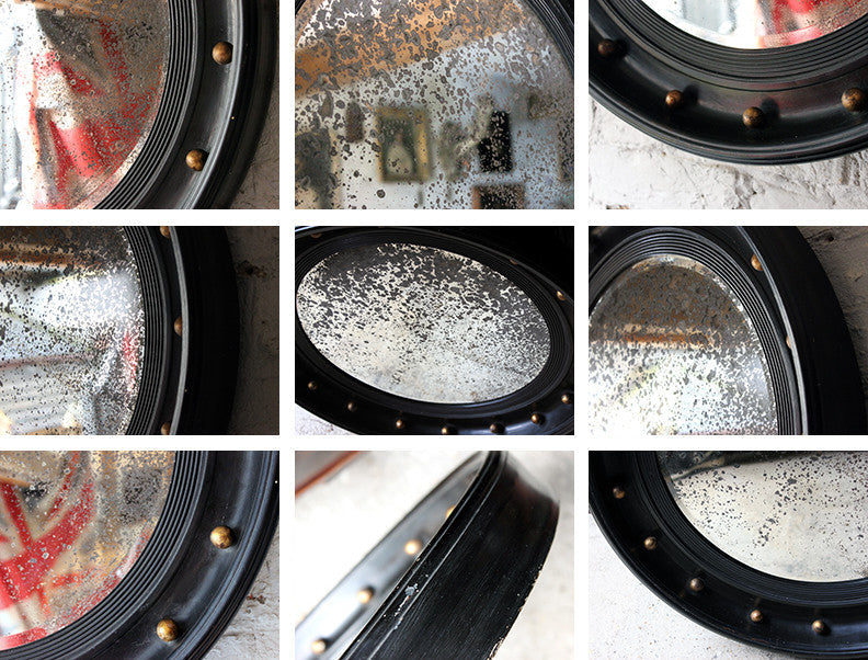 A Good Regency Period Ebonised & Gilt Circular Wall Mirror c.1820
