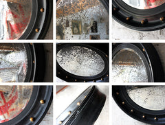 A Good Regency Period Ebonised & Gilt Circular Wall Mirror c.1820