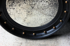 A Good Regency Period Ebonised & Gilt Circular Wall Mirror c.1820