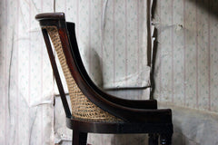 A Blacksmith Repaired Regency Mahogany Library Bergere Chair c.1815