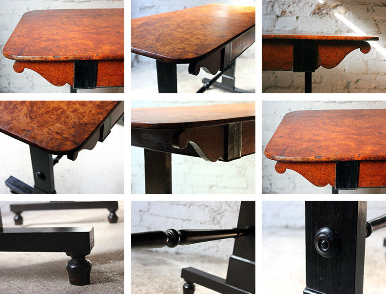 A Fine Regency Period Burr-Walnut & Solid Ebony Sofa or Centre Table c.1810-20