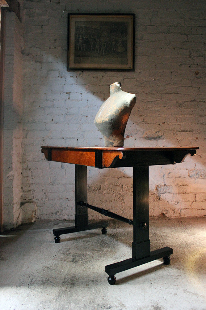 A Fine Regency Period Burr-Walnut & Solid Ebony Sofa or Centre Table c.1810-20