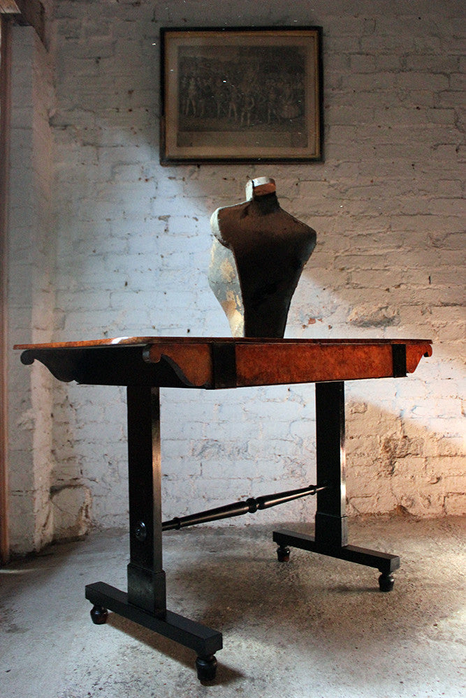 A Fine Regency Period Burr-Walnut & Solid Ebony Sofa or Centre Table c.1810-20