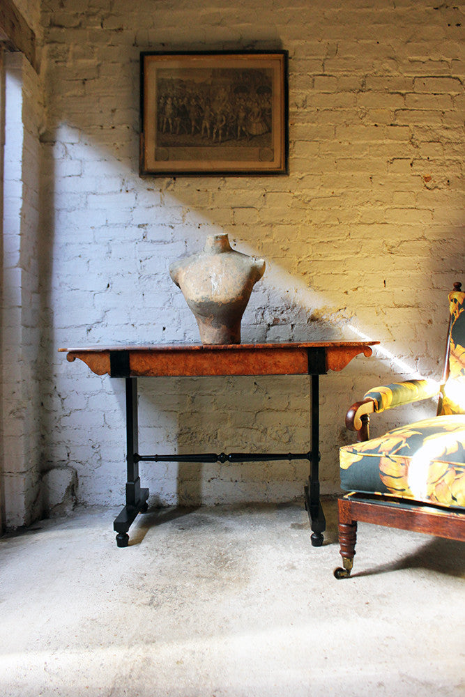 A Fine Regency Period Burr-Walnut & Solid Ebony Sofa or Centre Table c.1810-20