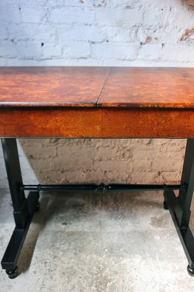 A Fine Regency Period Burr-Walnut & Solid Ebony Sofa or Centre Table c.1810-20