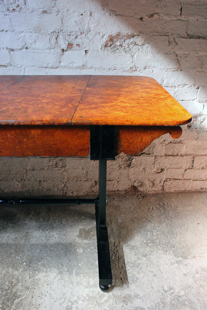A Fine Regency Period Burr-Walnut & Solid Ebony Sofa or Centre Table c.1810-20