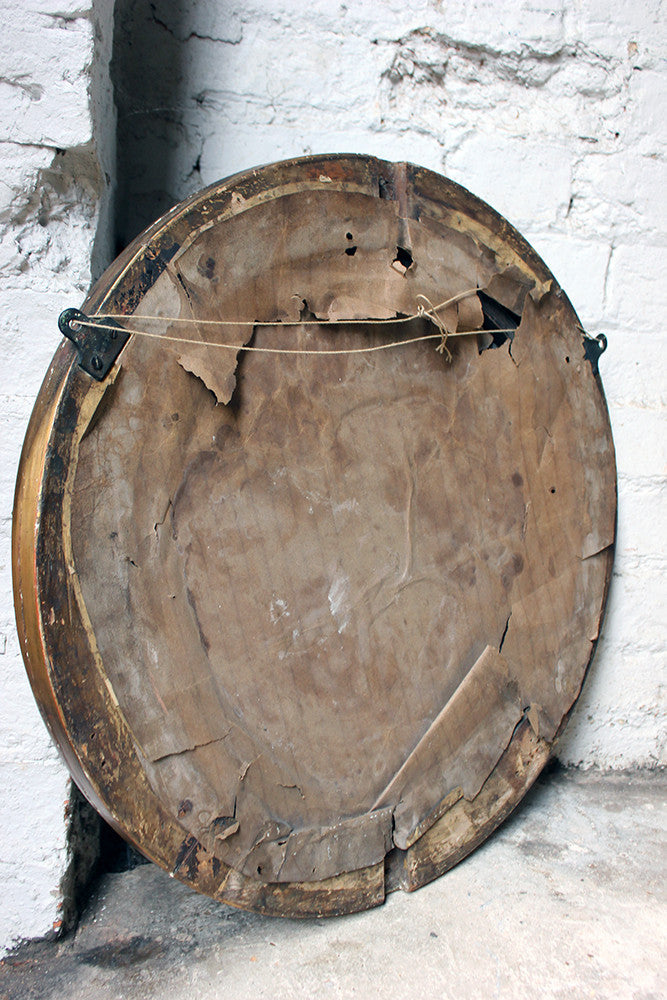 A Good Regency Period Giltwood & Gesso Convex Wall Mirror c.1825
