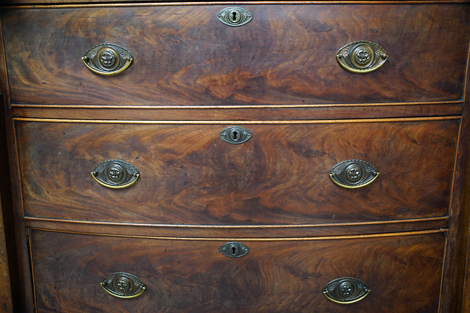 A Fine Regency Period Mahogany & Ebonised Egyptian Revival Chest of Drawers c.1810