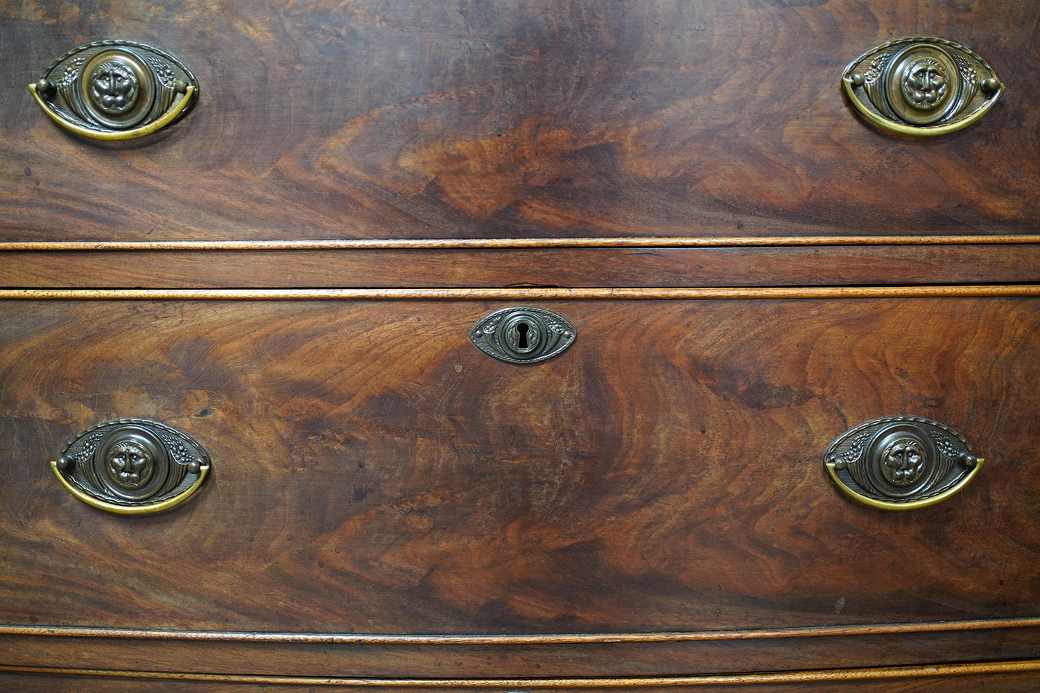 A Fine Regency Period Mahogany & Ebonised Egyptian Revival Chest of Drawers c.1810