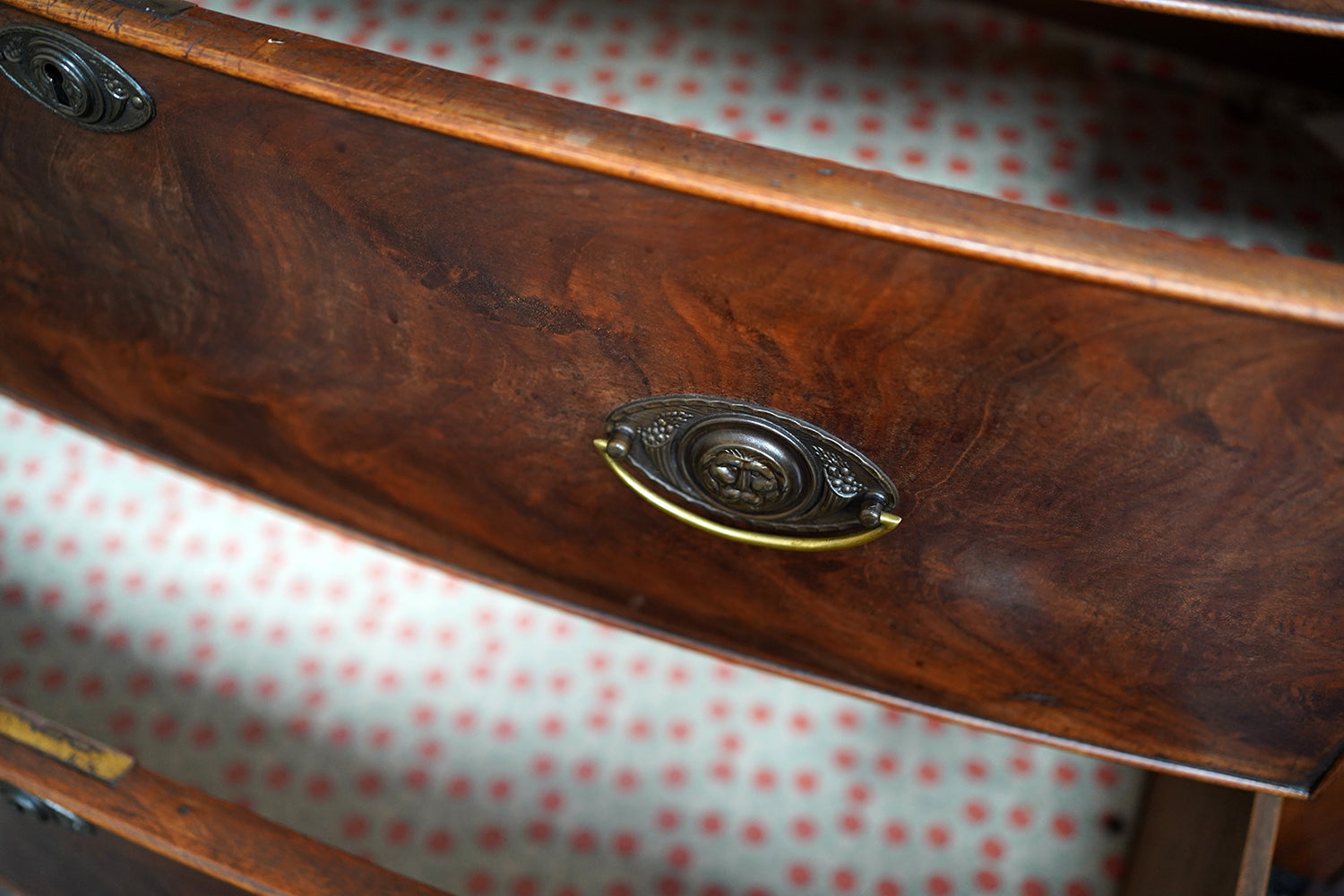A Fine Regency Period Mahogany & Ebonised Egyptian Revival Chest of Drawers c.1810
