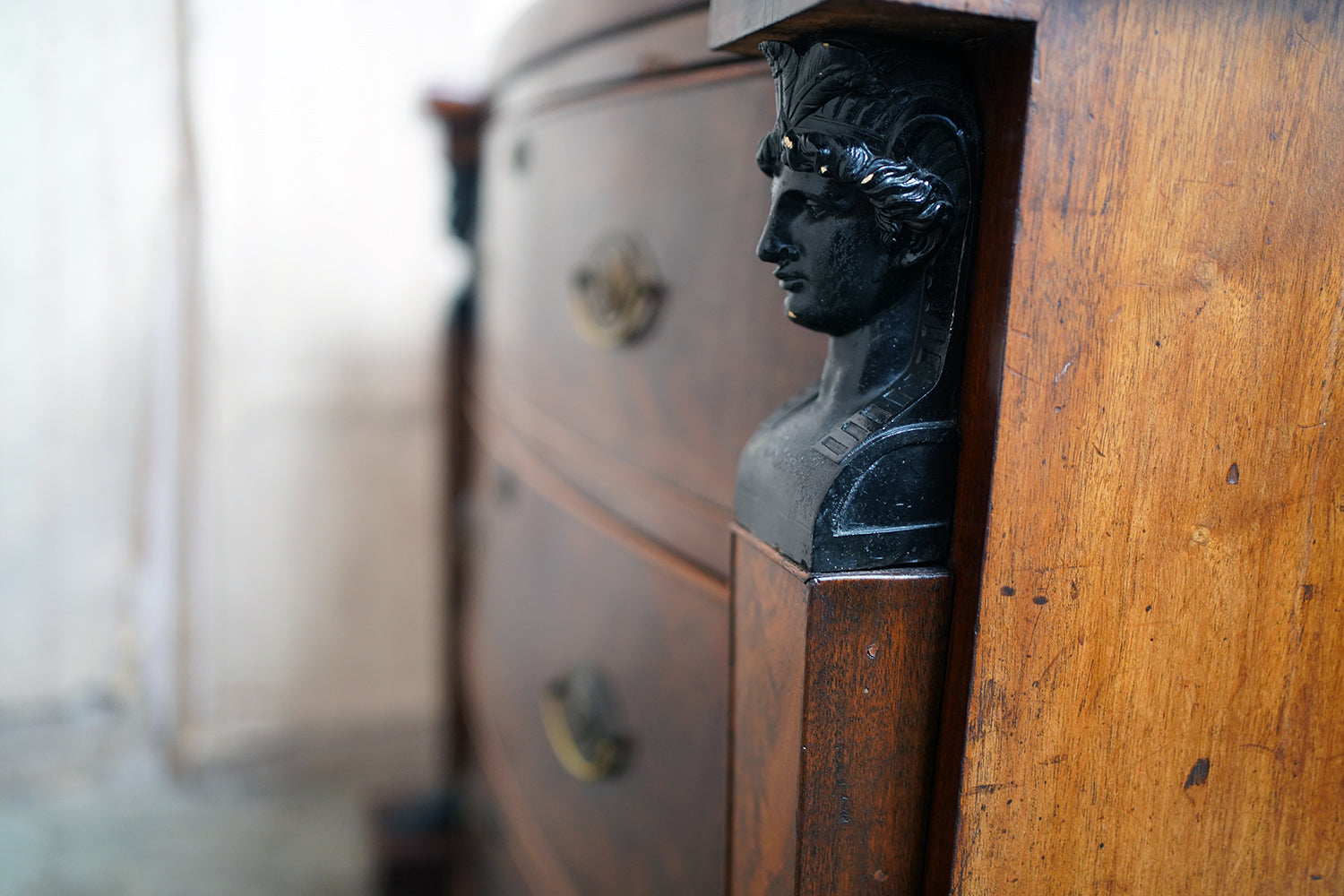 A Fine Regency Period Mahogany & Ebonised Egyptian Revival Chest of Drawers c.1810