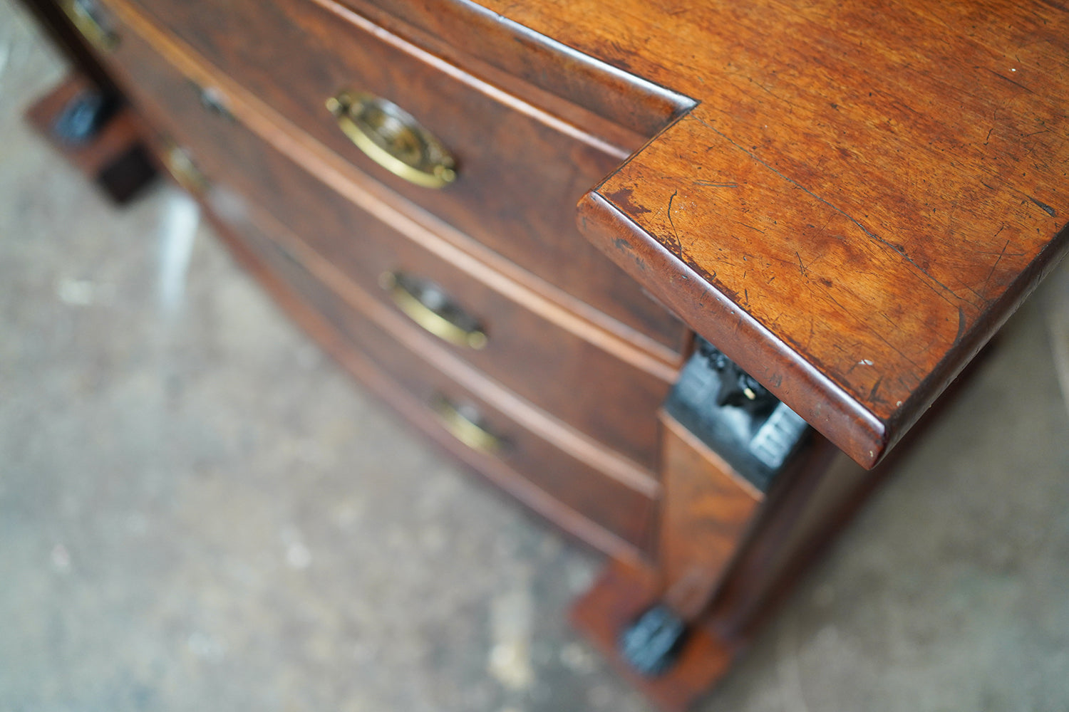 A Fine Regency Period Mahogany & Ebonised Egyptian Revival Chest of Drawers c.1810