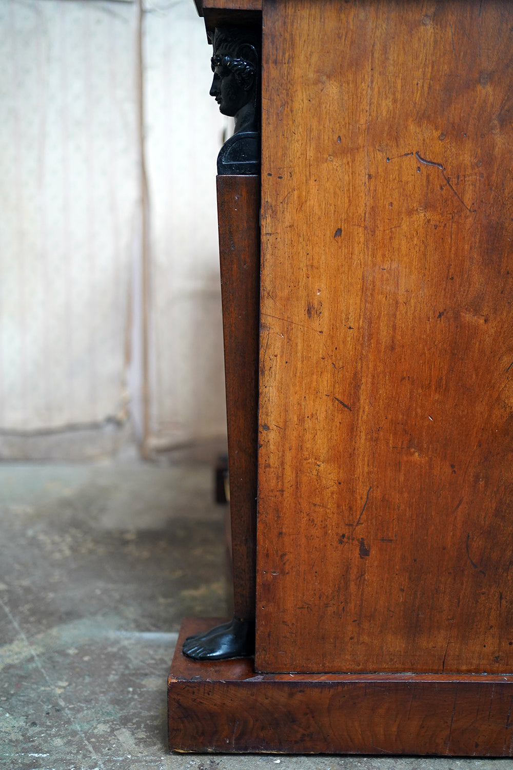 A Fine Regency Period Mahogany & Ebonised Egyptian Revival Chest of Drawers c.1810