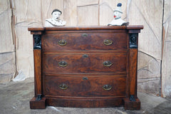 A Fine Regency Period Mahogany & Ebonised Egyptian Revival Chest of Drawers c.1810