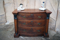 A Fine Regency Period Mahogany & Ebonised Egyptian Revival Chest of Drawers c.1810