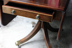 A Good Regency Period Inlaid Mahogany Pedestal Pembroke Table c.1825