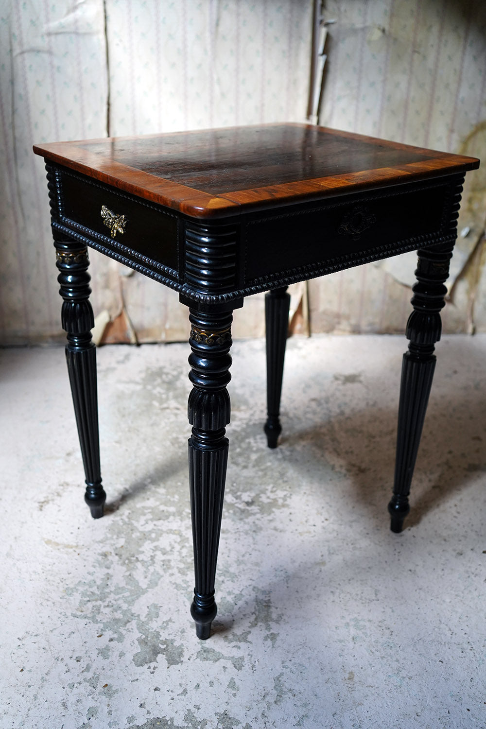 A Fine Late Regency Period Rosewood & Ebonised Side Table c.1825-35