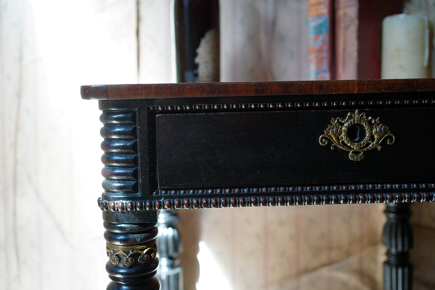 A Fine Late Regency Period Rosewood & Ebonised Side Table c.1825-35