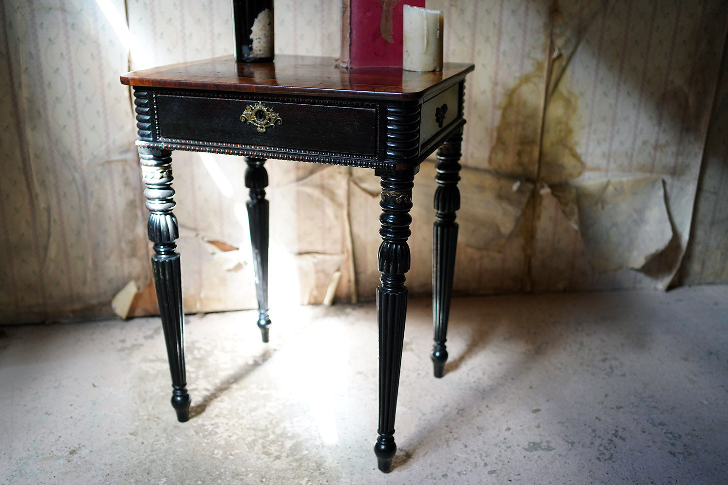 A Fine Late Regency Period Rosewood & Ebonised Side Table c.1825-35