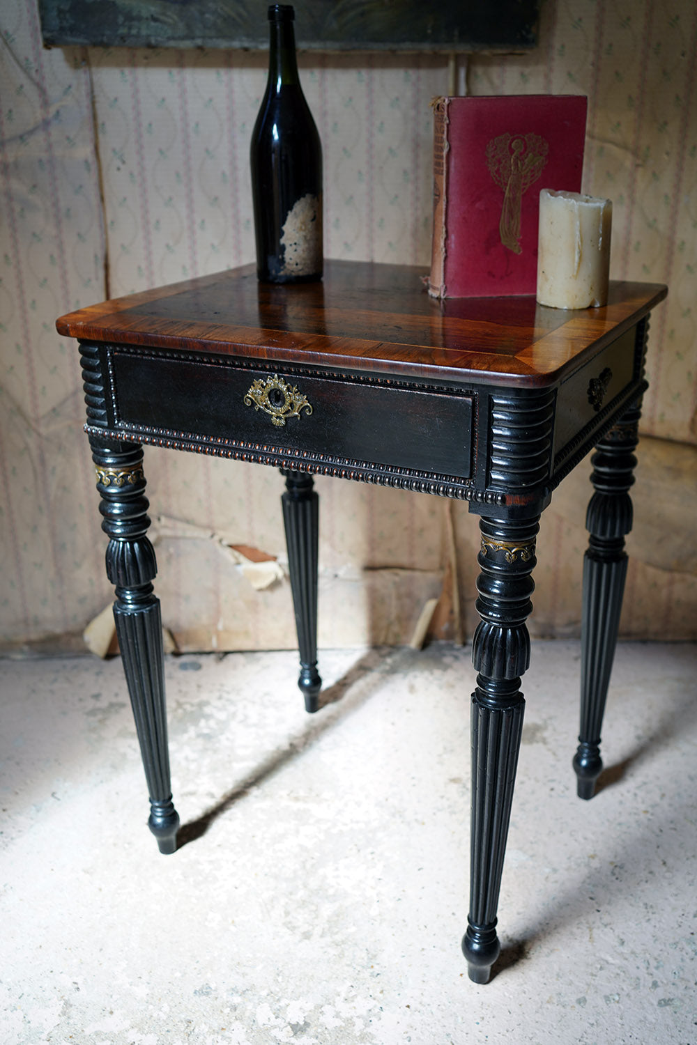 A Fine Late Regency Period Rosewood & Ebonised Side Table c.1825-35