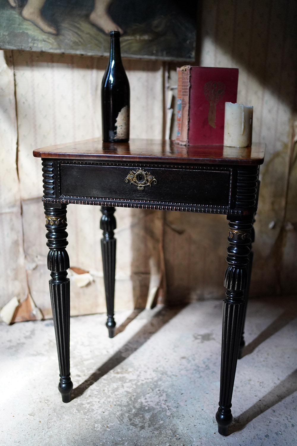 A Fine Late Regency/William IV Period Rosewood & Ebonised Side Table c.1825-35