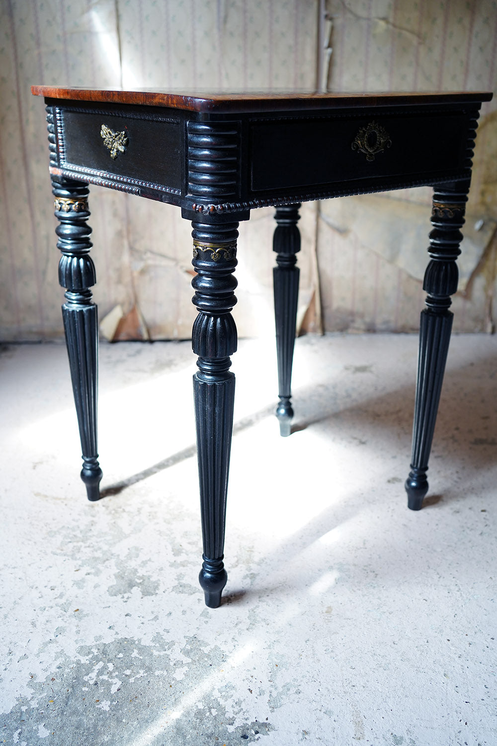 A Fine Late Regency Period Rosewood & Ebonised Side Table c.1825-35