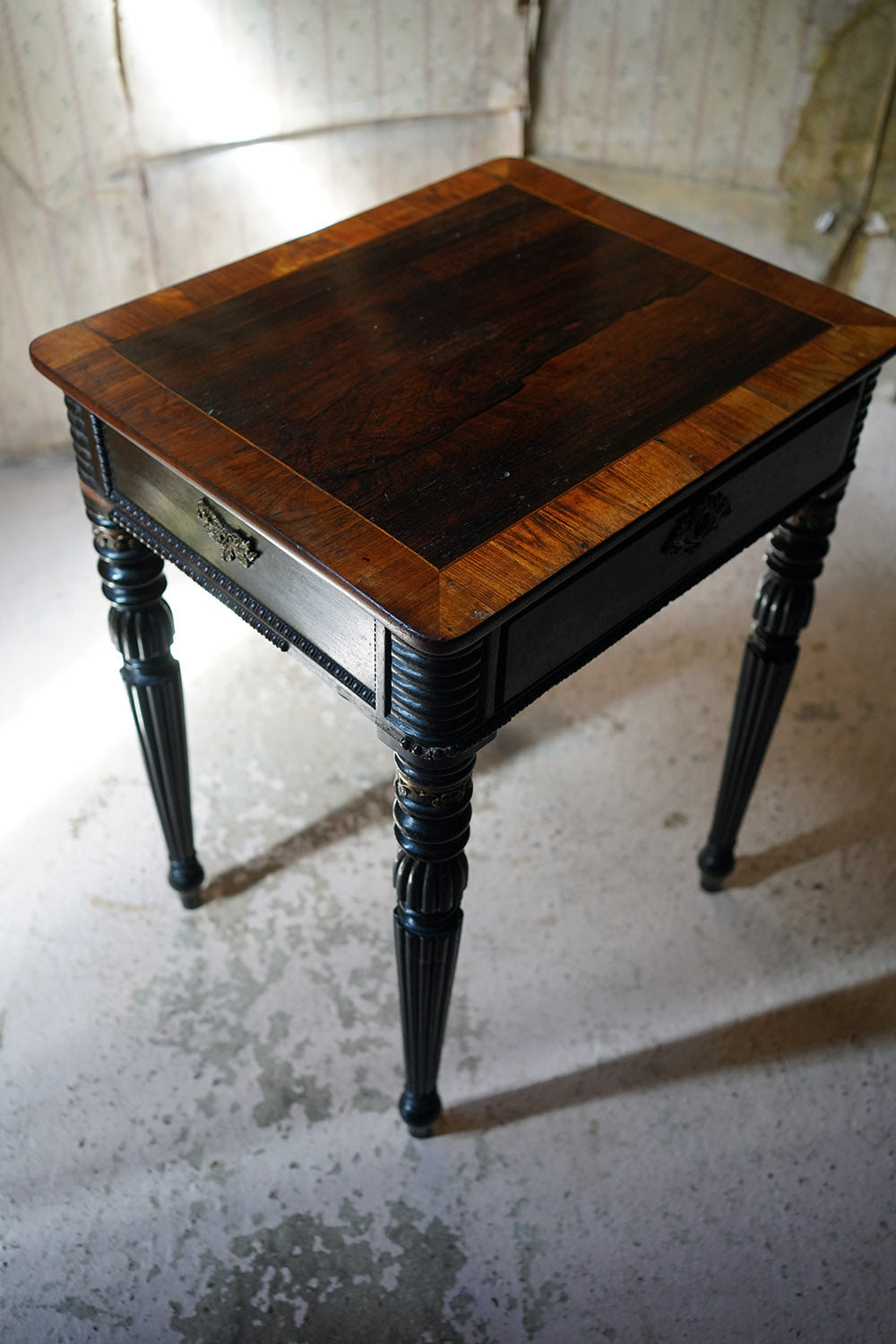 A Fine Late Regency/William IV Period Rosewood & Ebonised Side Table c.1825-35