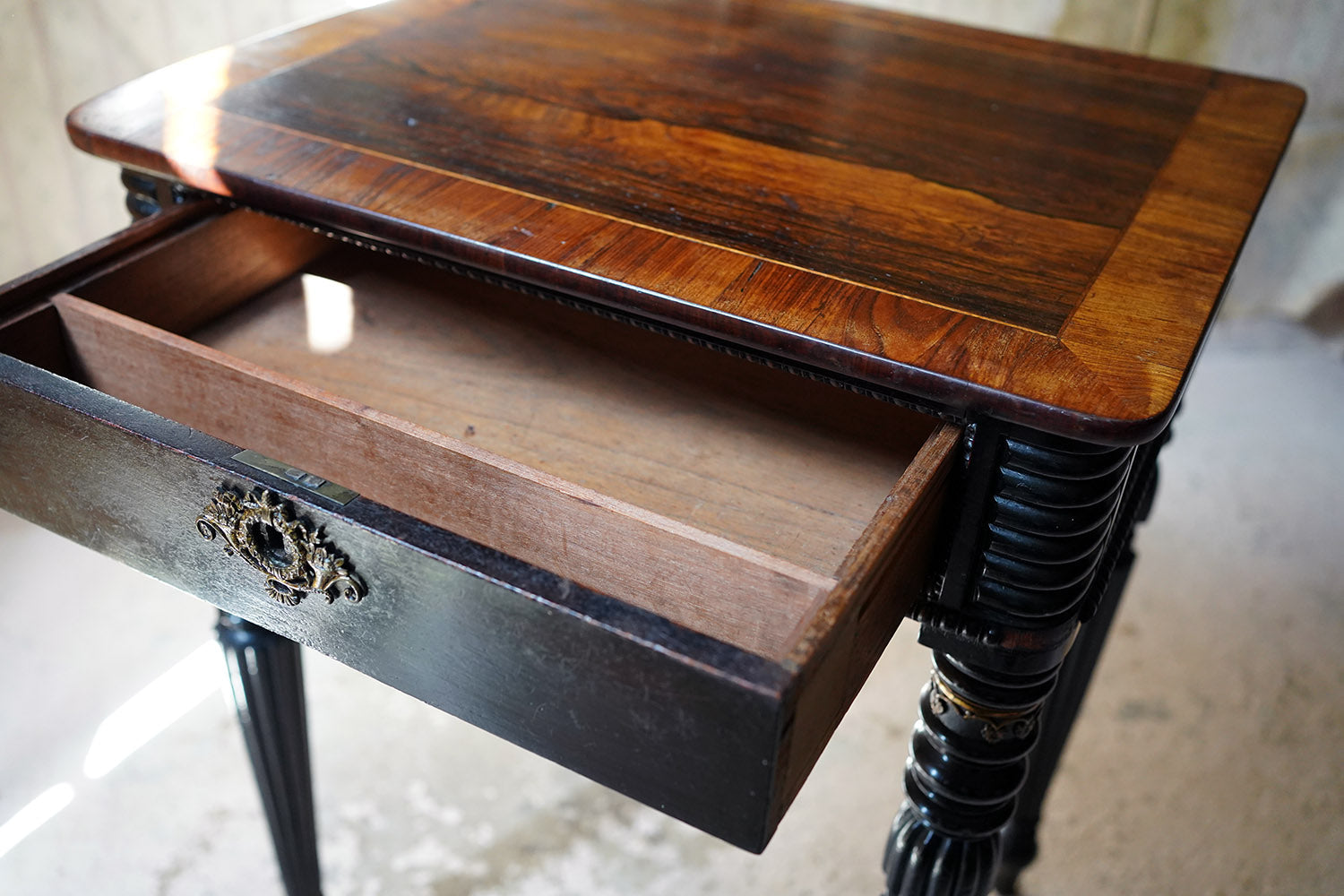 A Fine Late Regency Period Rosewood & Ebonised Side Table c.1825-35