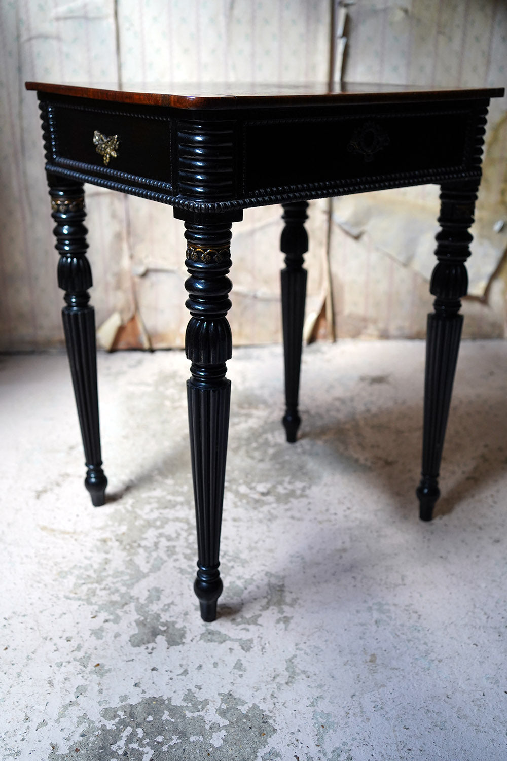 A Fine Late Regency Period Rosewood & Ebonised Side Table c.1825-35