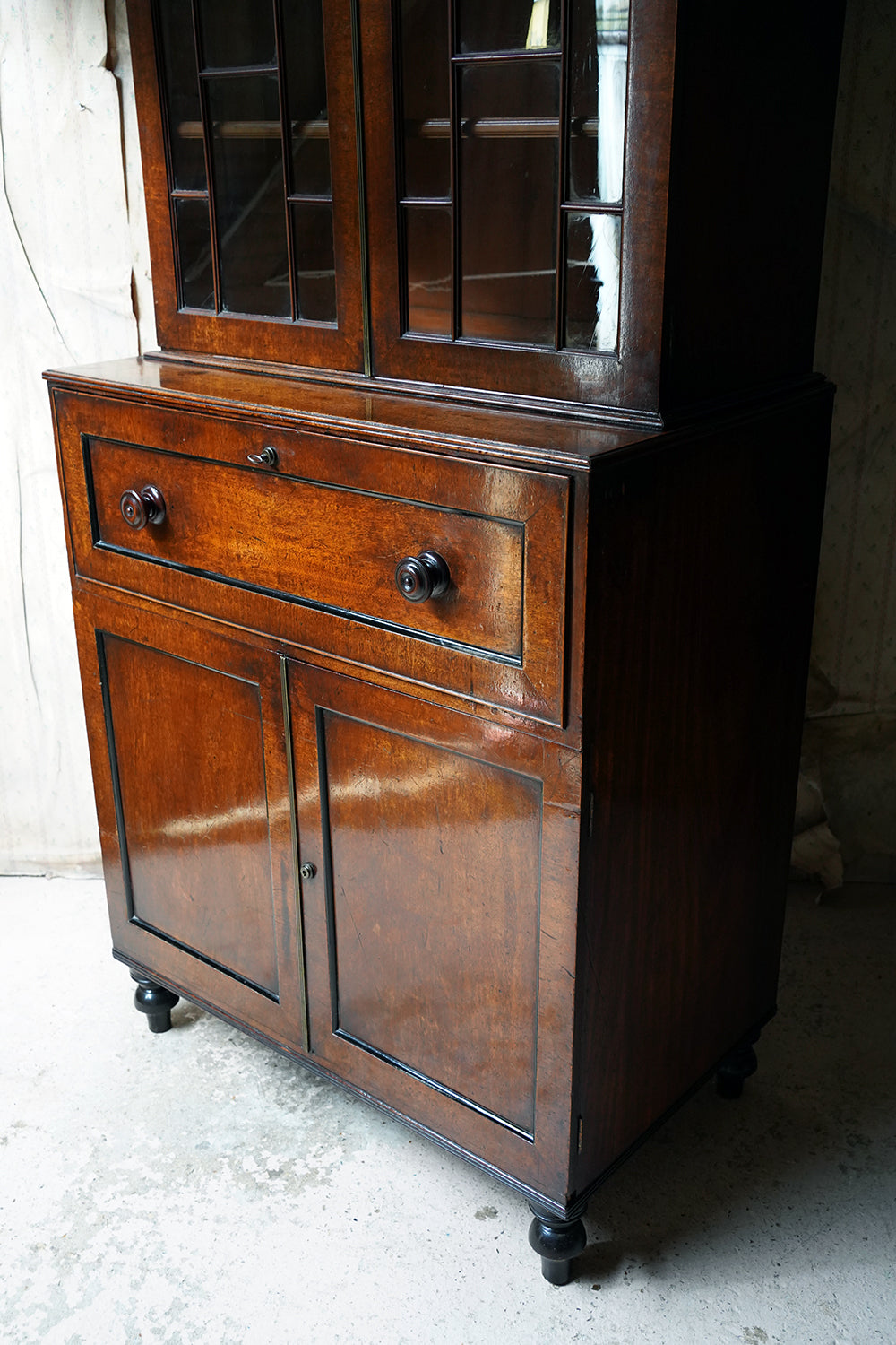 A Good Quality Regency Mahogany Secretaire Bookcase c.1825-30