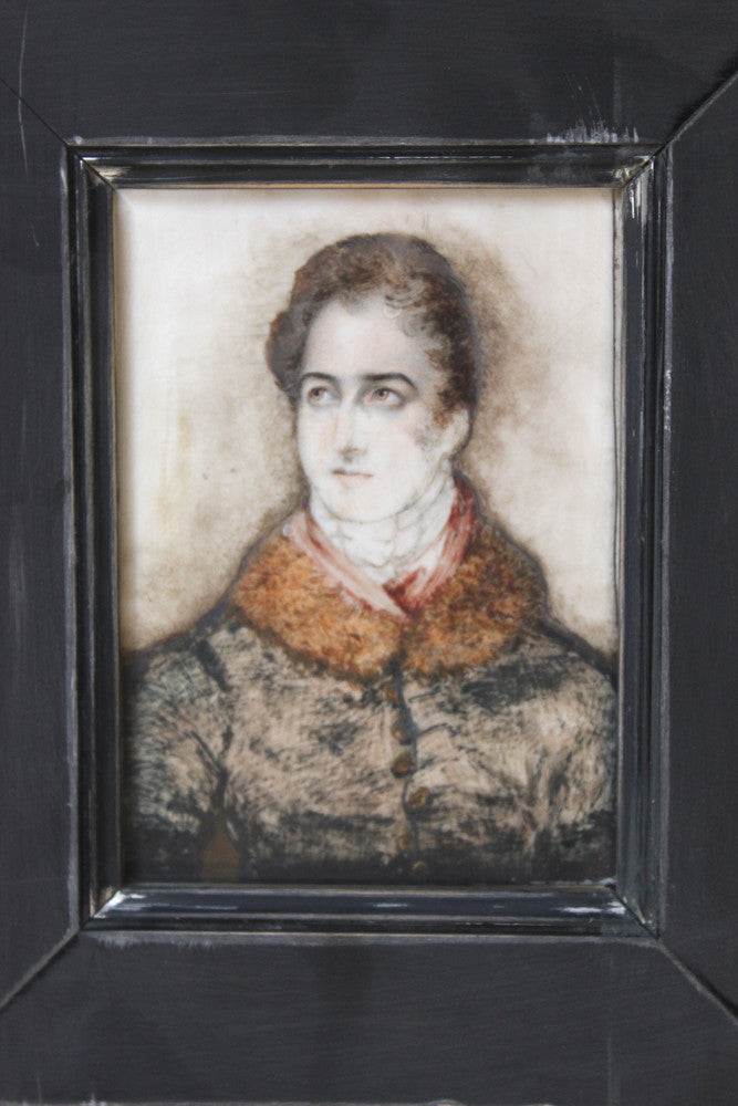 A Good Regency Period Watercolour Portrait Miniature on Ivory of a Gentleman Dated to 1820