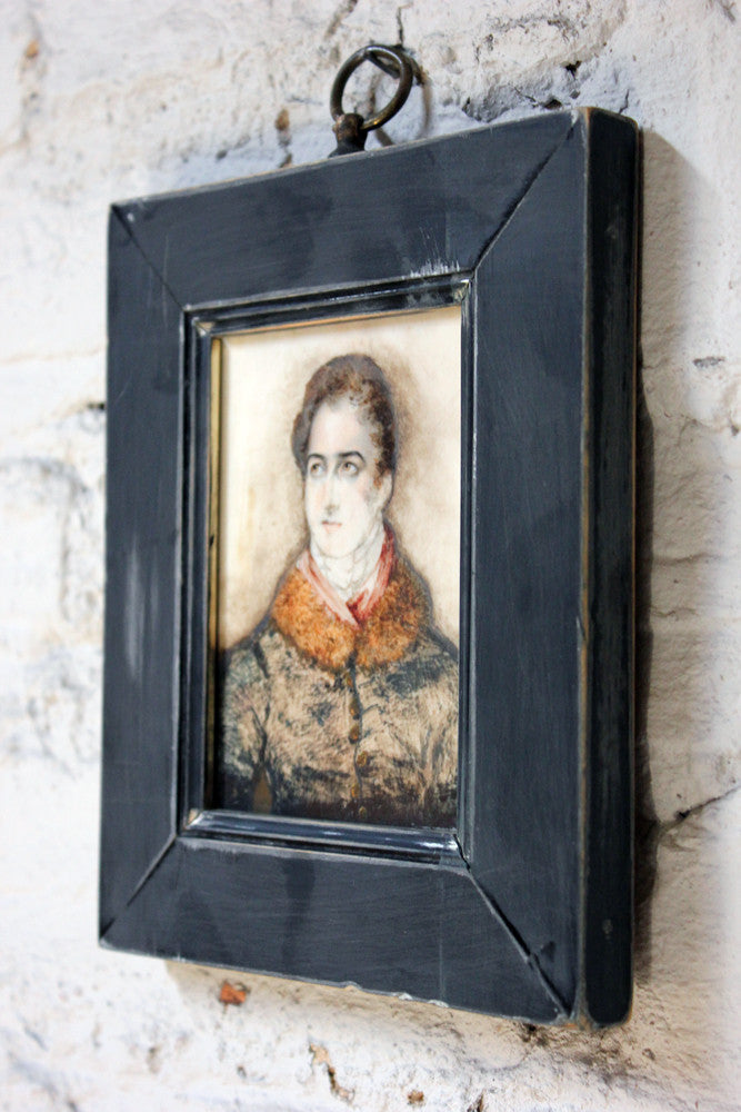 A Good Regency Period Watercolour Portrait Miniature on Ivory of a Gentleman Dated to 1820
