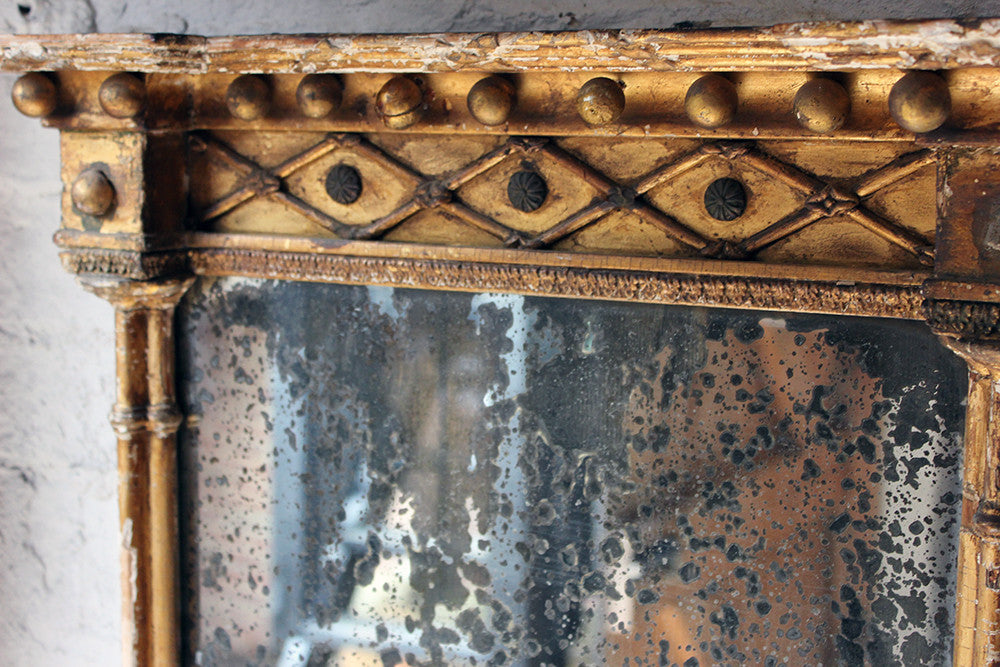 A Distressed Regency Period Giltwood Pier Mirror c.1820
