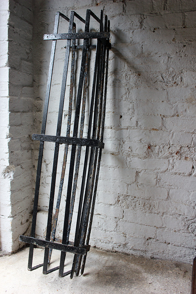 A Fabulous Set of Three Large Regency Period Black Painted Cast Iron Window Boxes c.1820
