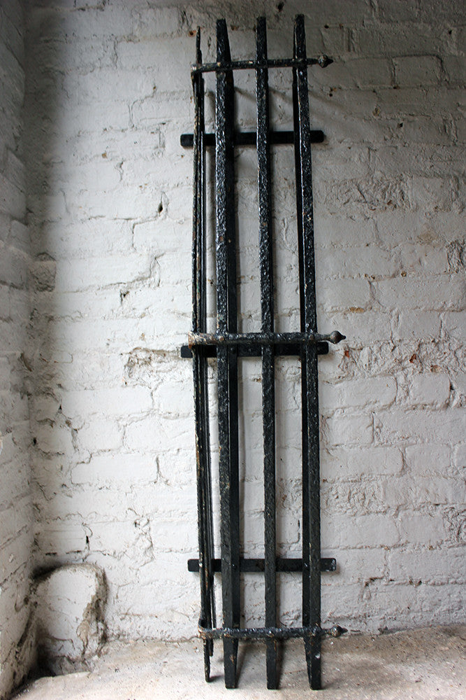 A Fabulous Set of Three Large Regency Period Black Painted Cast Iron Window Boxes c.1820