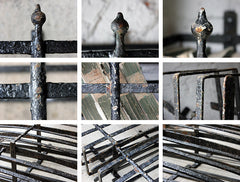 A Fabulous Set of Three Large Regency Period Black Painted Cast Iron Window Boxes c.1820