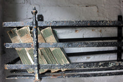 A Fabulous Set of Three Large Regency Period Black Painted Cast Iron Window Boxes c.1820