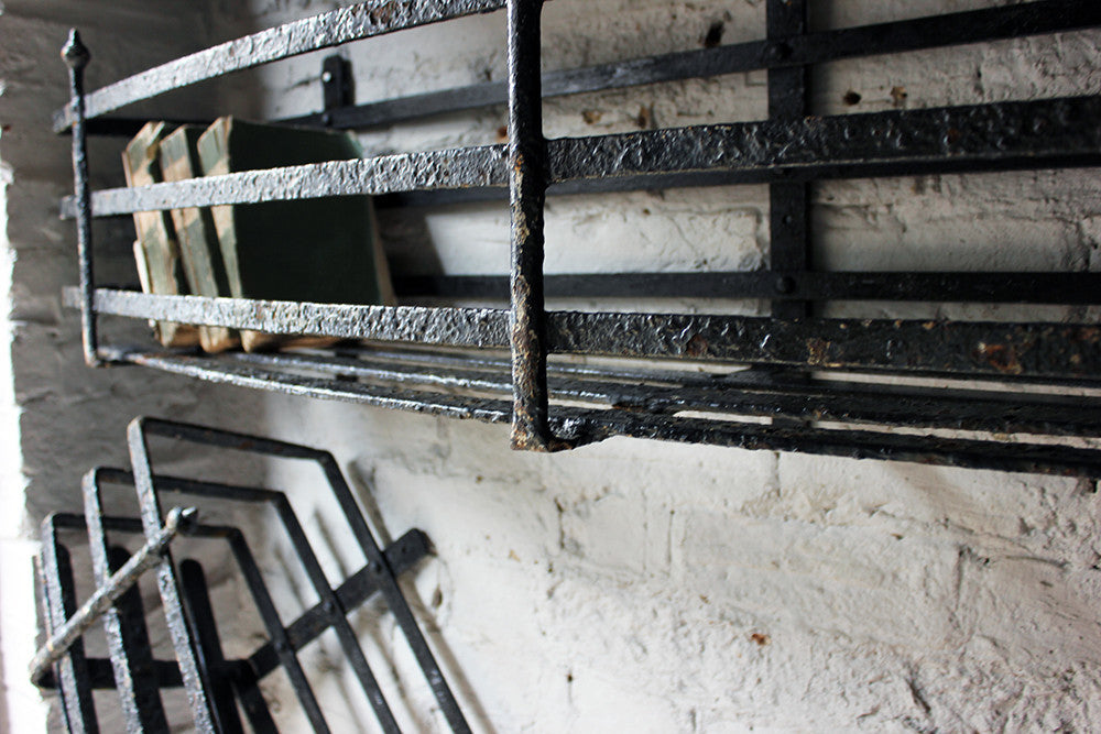 A Fabulous Set of Three Large Regency Period Black Painted Cast Iron Window Boxes c.1820