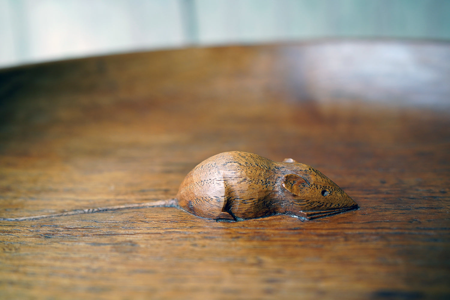 A Carved Oak 'Mouseman' Fruit Bowl by Robert Mouseman Thompson (1876-1955)
