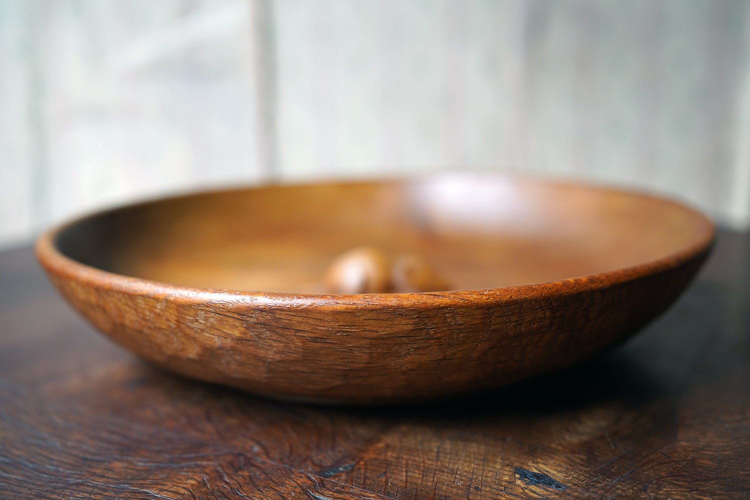 A Carved Oak 'Mouseman' Fruit Bowl by Robert Mouseman Thompson (1876-1955)
