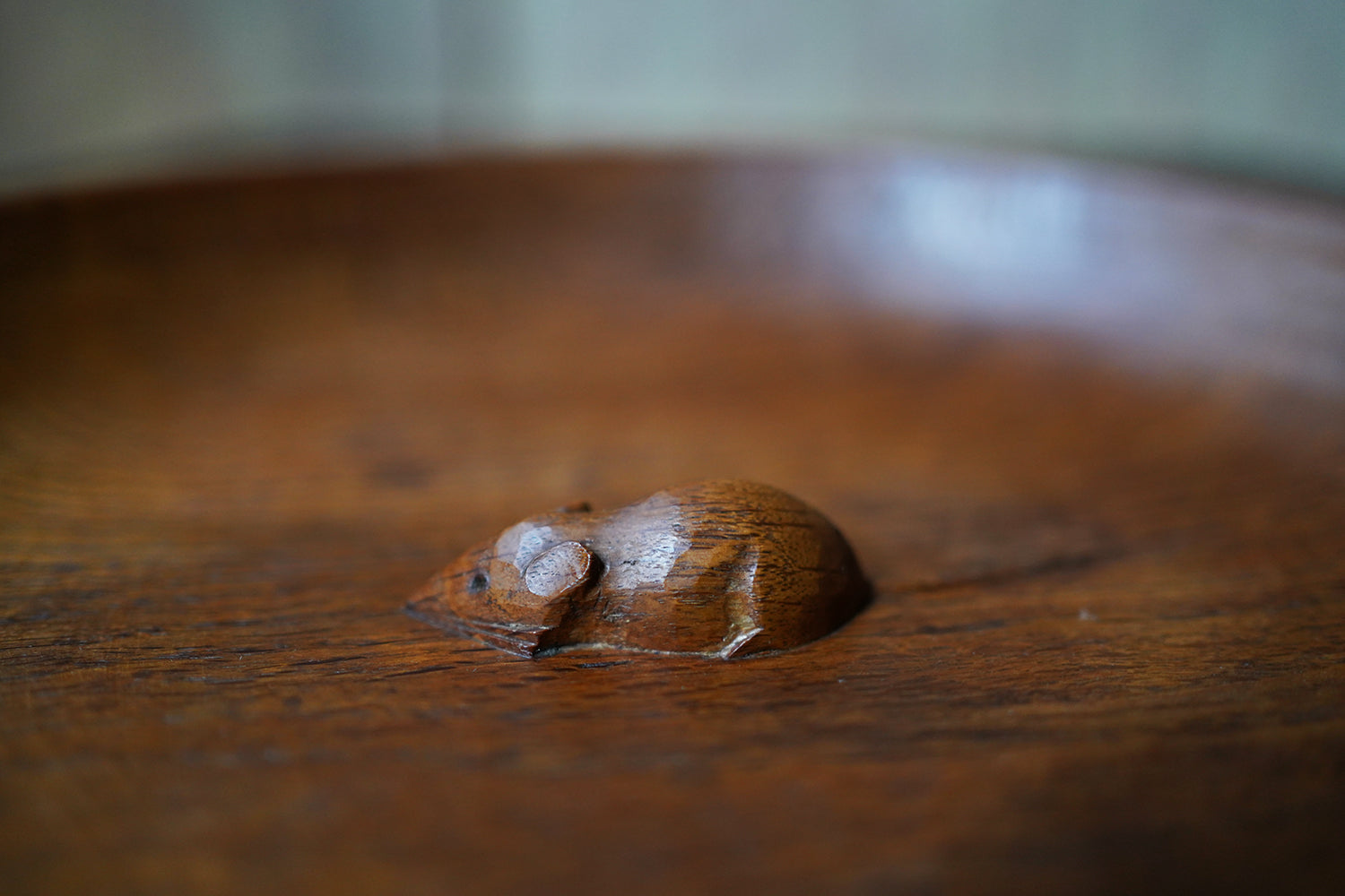 A Carved Oak 'Mouseman' Fruit Bowl by Robert Mouseman Thompson (1876-1955)